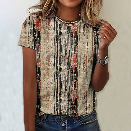 Echoarchiv | Casual Vintage Bedrucktes T-Shirt
