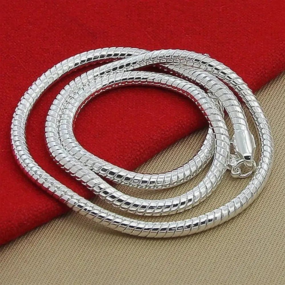 Echoarchiv | 925 3Mm Sterling Silber Schlangen Kette