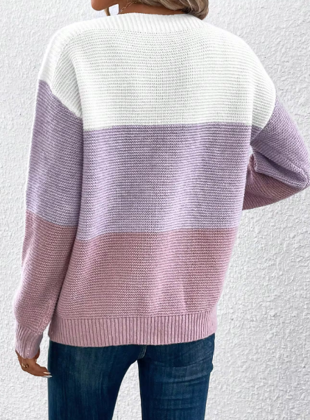 Echoarchiv | Elegante Dreifarbige Patchwork-Pullover