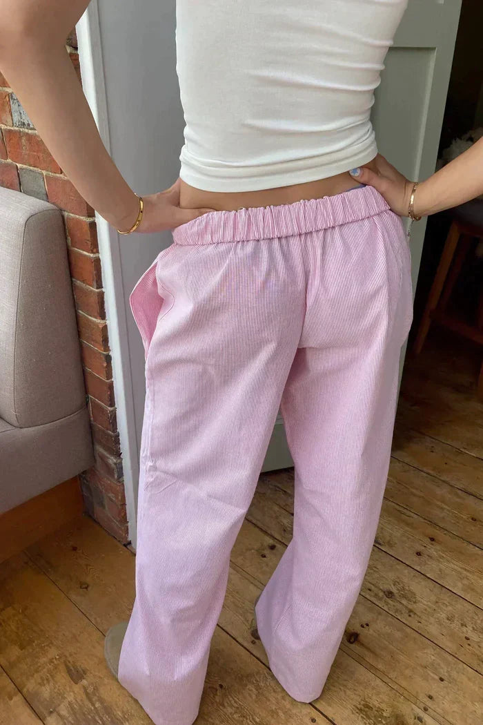 Echoarchiv | Loose fit Gestreift Elastisch Taille Hose