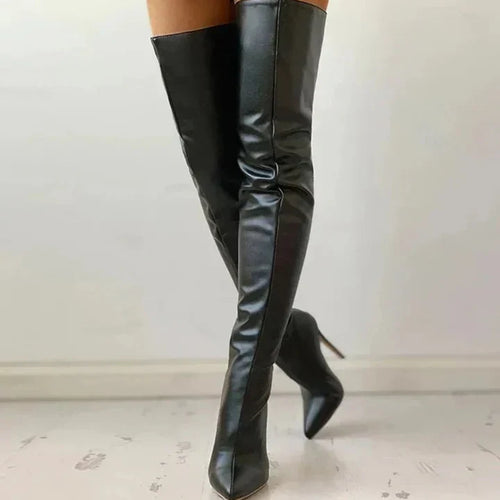Echoarchiv | Bequeme Hochhackige Schuhe für Frauen Oberschenkel Hoch