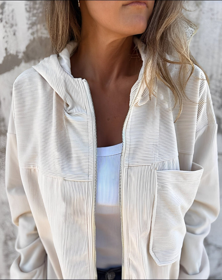 Echoarchiv | Lässige Cord-Jacke mit Kapuze für Frauen