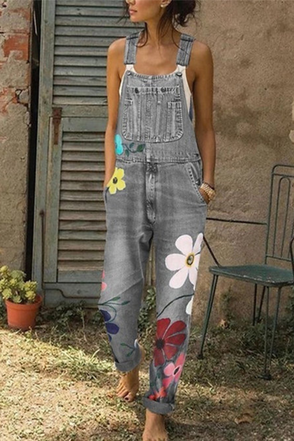 Echoarchiv | Ärmelloser Denim-Overall
