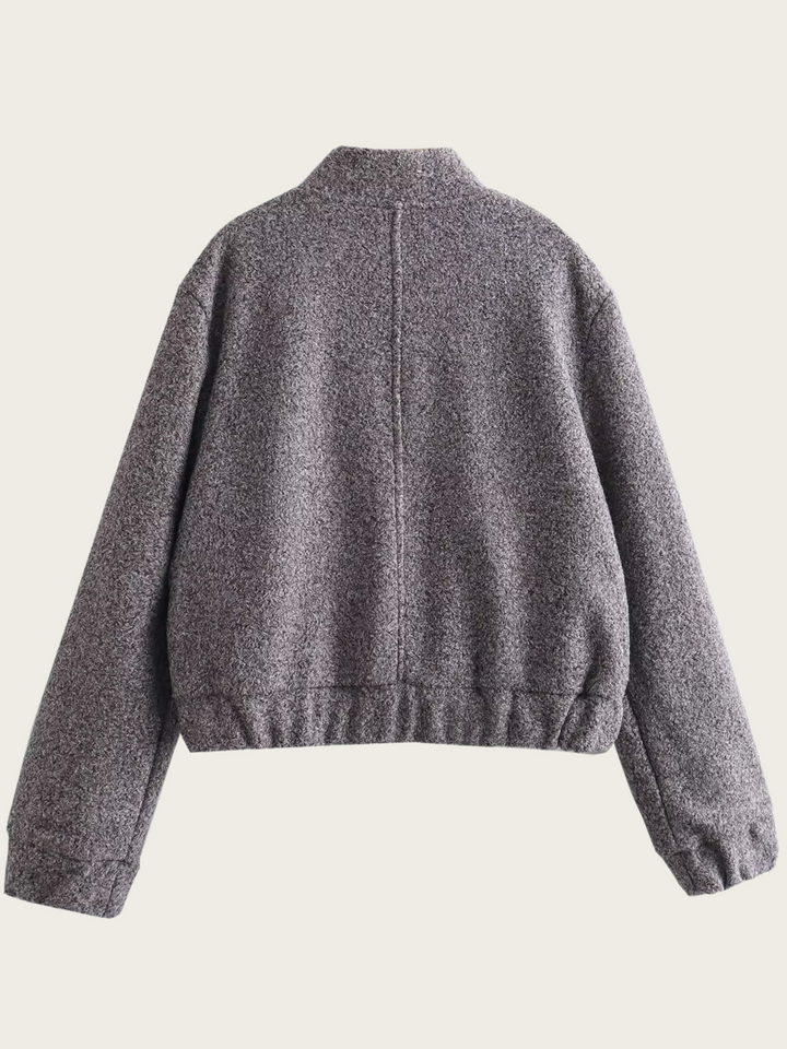 Echoarchiv | Kurze graue Wolljacke für Frauen Mauwi