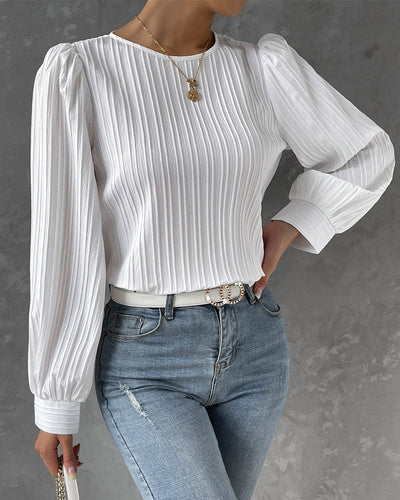 Elegantes Shirt mit Rundhalsausschnitt
