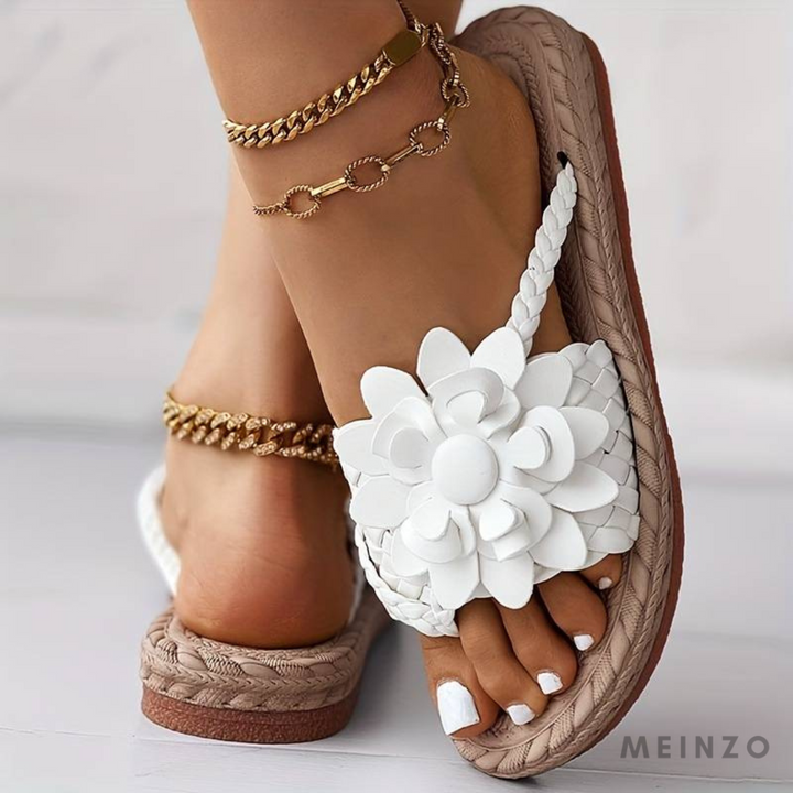 Echoarchiv | Damen-Sandalen mit Offener Zehenspitze und Eleganten Geflochtenen Riemen