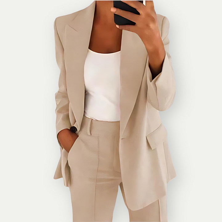 Echoarchiv | Damen Bequeme Blazer Set Formal