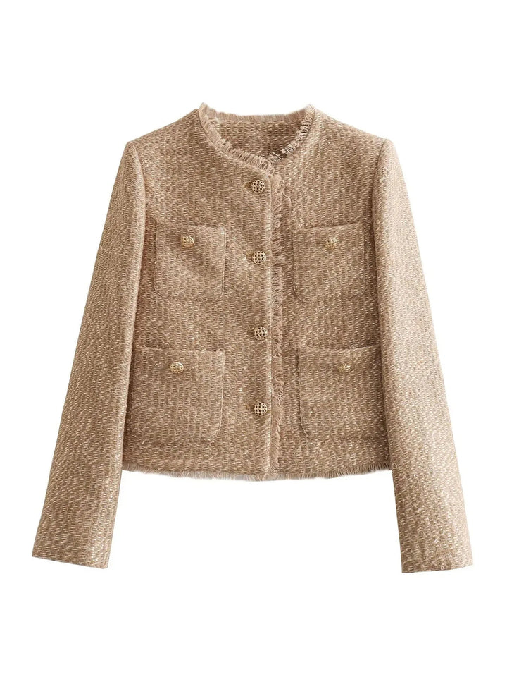 Echoarchiv | Elegante Tweed Cropped Jacke