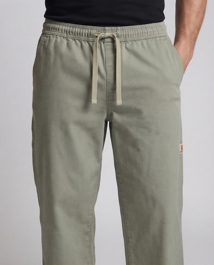 Herren Weite Relaxed-Freizeithose mit Tunnelzugbund und geradem Bein Echo Archiv