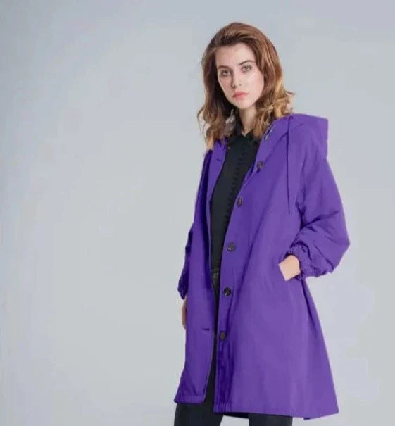 Echoarchiv | Übergroße Kapuzen-Windbreaker-Regenjacke