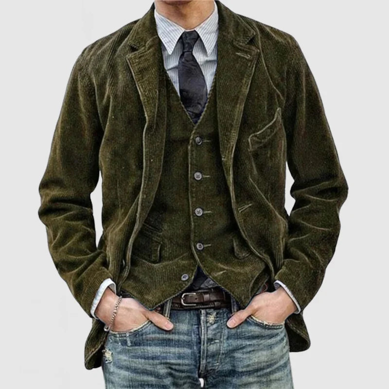 Echoarchiv | Stilvolles Vintage-Set Aus Blazer und Weste