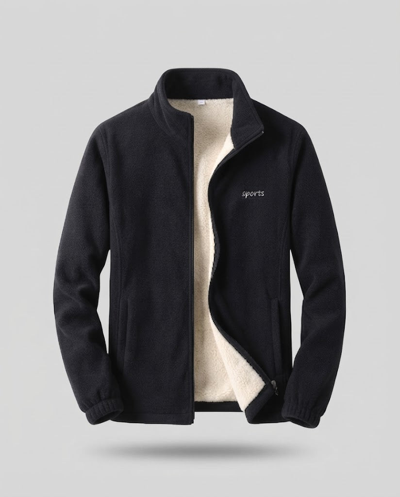 Herren Fleecejacke mit Stehkragen Echo Archiv