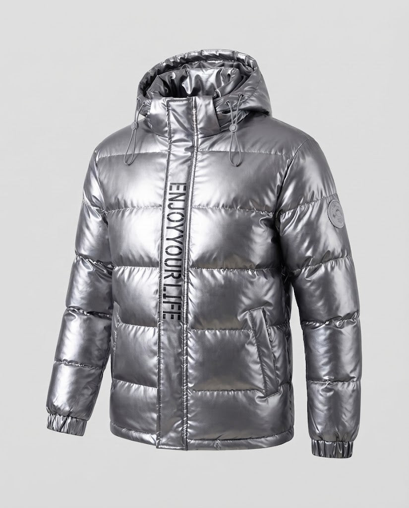 Herren Hochglänzende Steppjacke Echo Archiv
