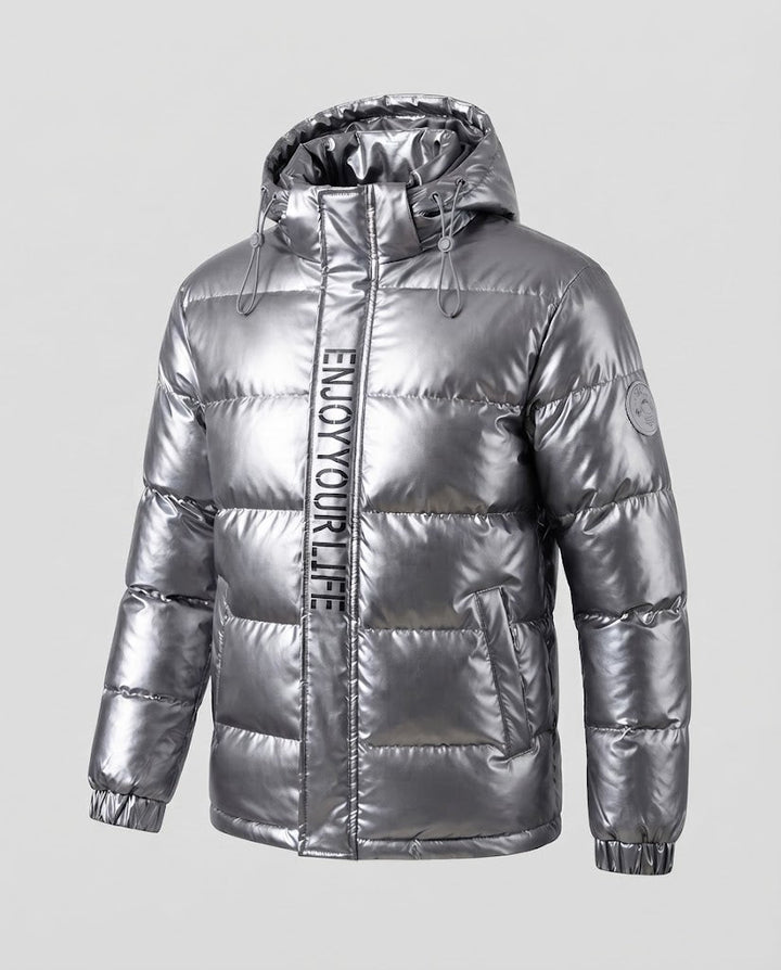Herren Hochglänzende Steppjacke Echo Archiv