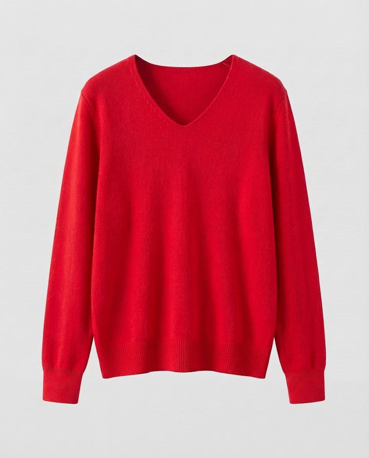 Damen Feinstrick-V-Ausschnitt-Pullover aus kuscheligem Angora-Mix Echoarchiv