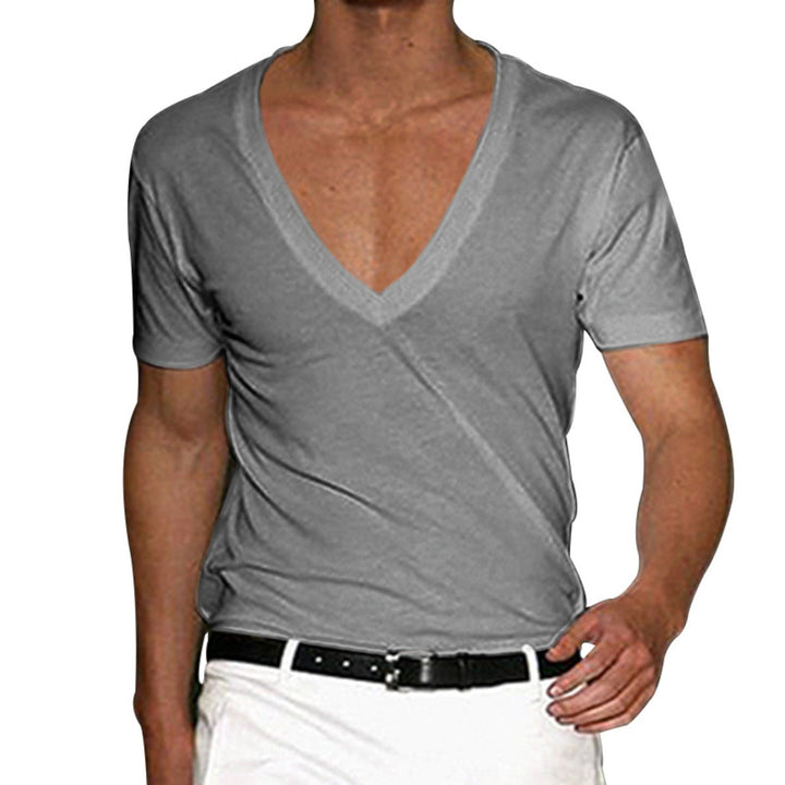 Echoarchiv | Slim Fit T-Shirt mit V-Ausschnitt