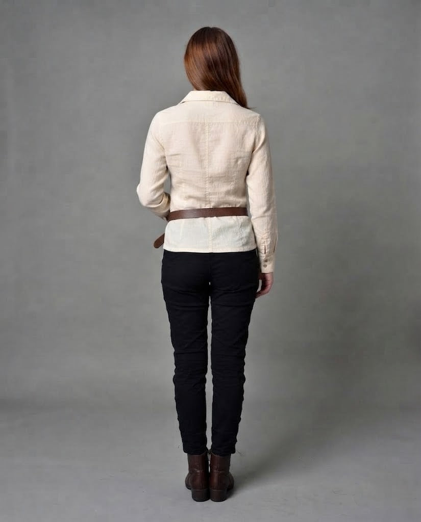 Damen Freizeit Langarmshirt mit Kordelzug Echo Archiv