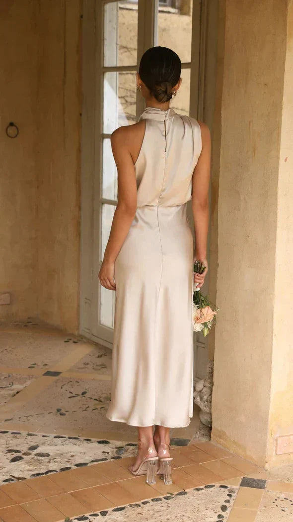 Echoarchiv | Satin ärmelloses Festkleid