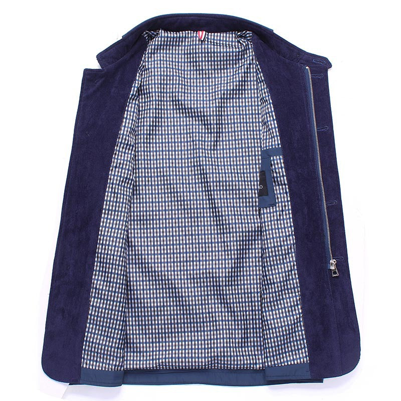 Herren elegante Freizeitjacke mit kontrastierenden Details Echoarchiv