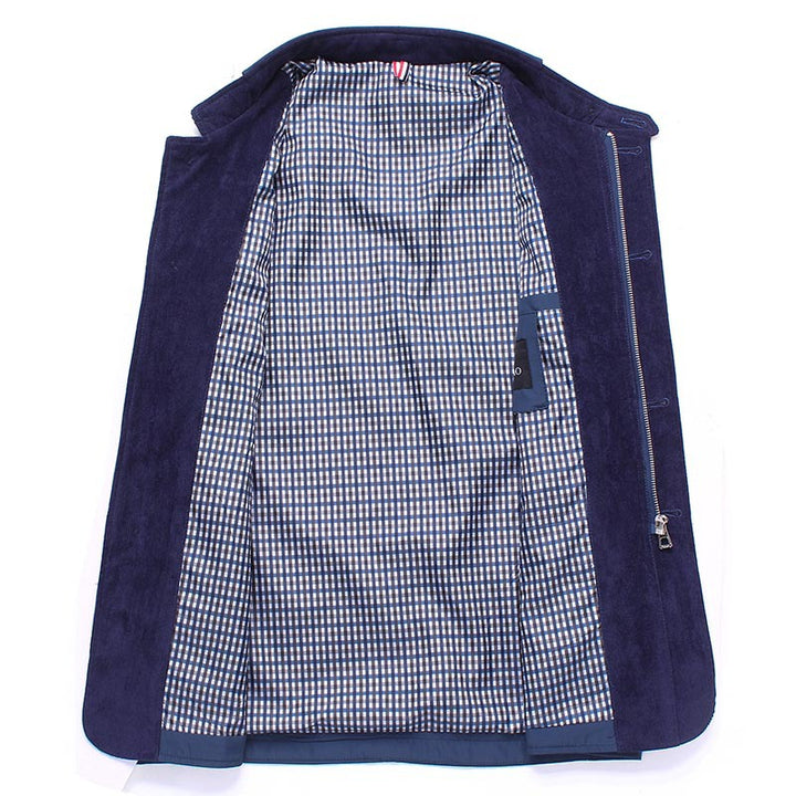 Herren elegante Freizeitjacke mit kontrastierenden Details Echoarchiv