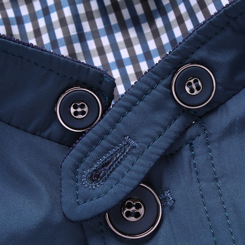 Herren elegante Freizeitjacke mit kontrastierenden Details Echoarchiv
