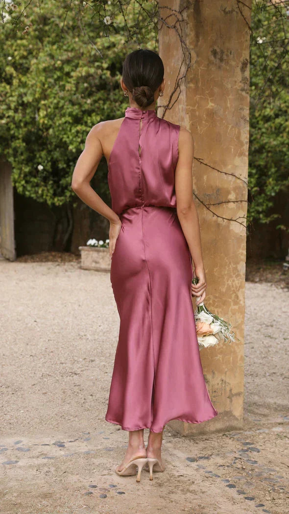 Echoarchiv | Satin ärmelloses Festkleid