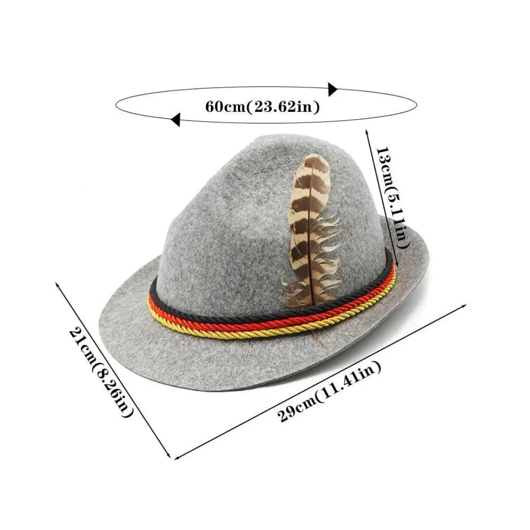 Unisex Feder Dekore Oktoberfest Hut | 2024 – Valdoro