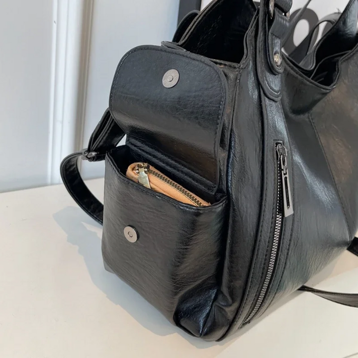 Stilvolle Lederhandtasche Mit Reißverschluss – Avelisse