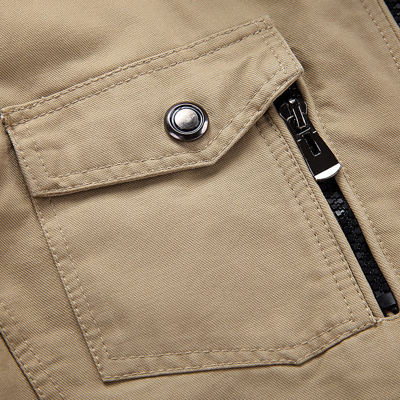 Herren modische Freizeitjacke mit vielseitigen Taschen Echoarchiv