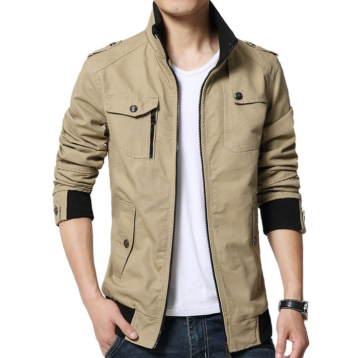 Herren modische Freizeitjacke mit vielseitigen Taschen Echoarchiv