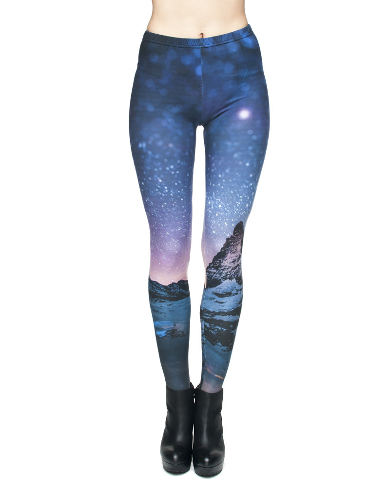 Damen Mandala-Ombre Leggings mit hohem Bund und formendem Stretch echoarchiv-