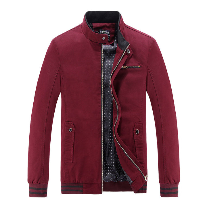 Herren modische Utility-Jacke mit hohem Stehkragen und Taschen Echoarchiv