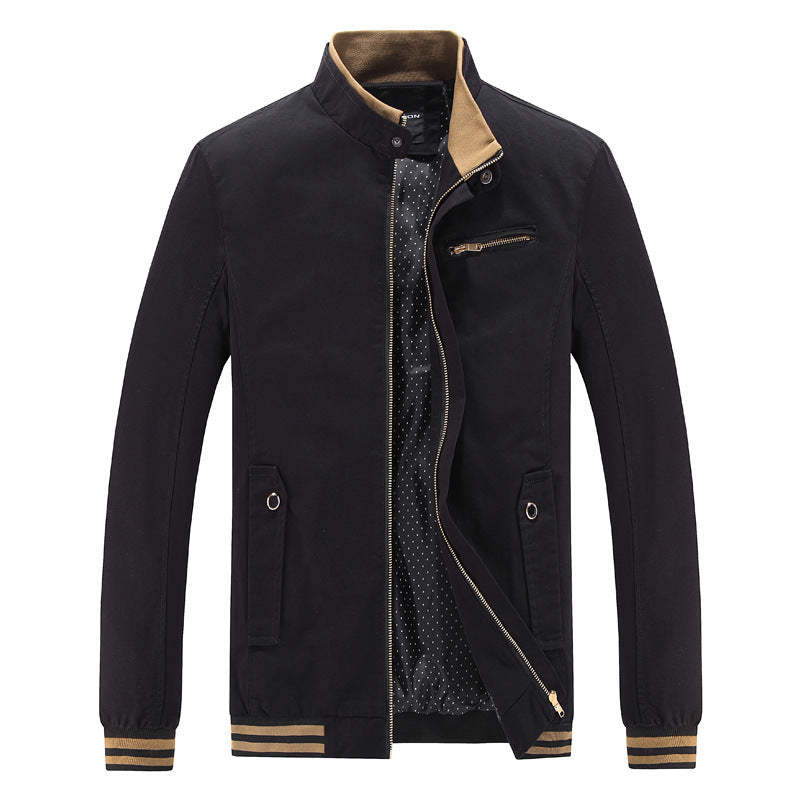 Herren modische Utility-Jacke mit hohem Stehkragen und Taschen Echoarchiv