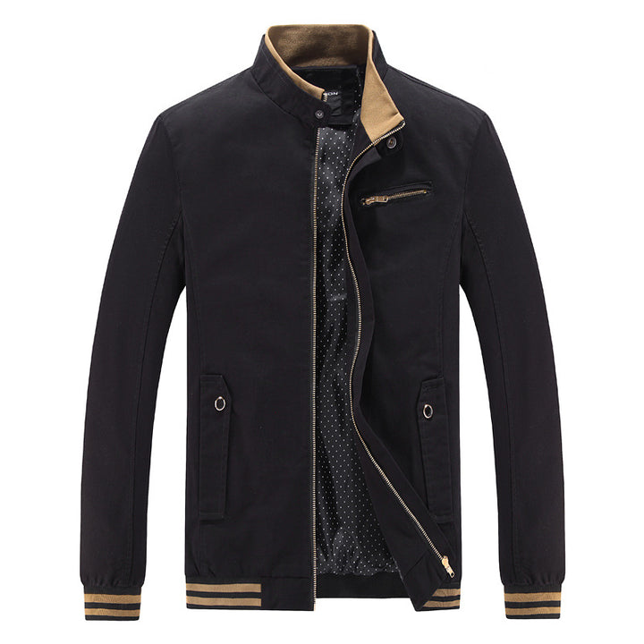 Herren modische Utility-Jacke mit hohem Stehkragen und Taschen Echoarchiv