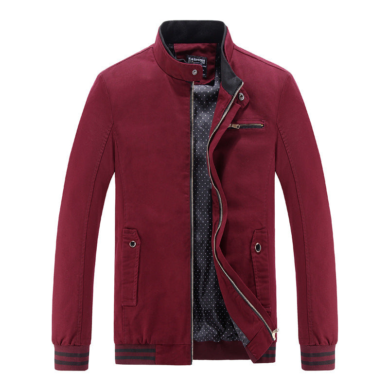 Herren modische Utility-Jacke mit hohem Stehkragen und Taschen Echoarchiv