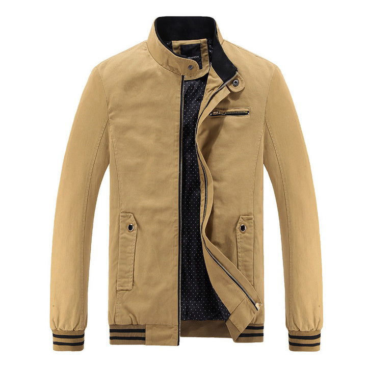 Herren modische Utility-Jacke mit hohem Stehkragen und Taschen Echoarchiv