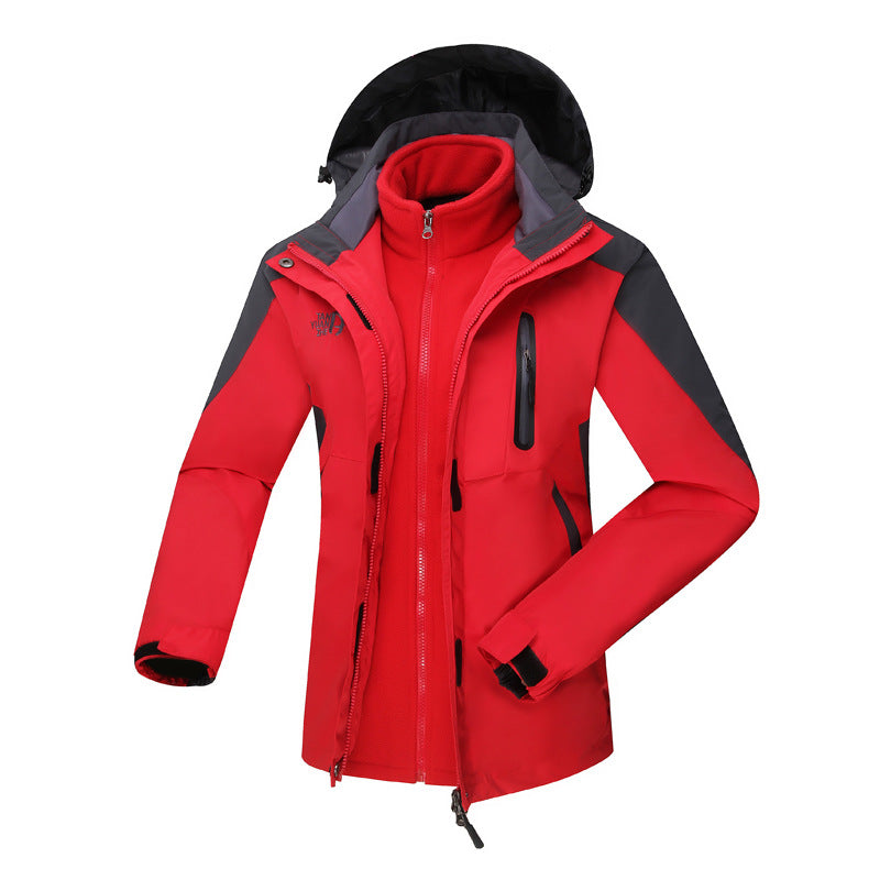 Women's three-in-one waterproof insulated hooded ski jacket with removable fleece liner – Auréline