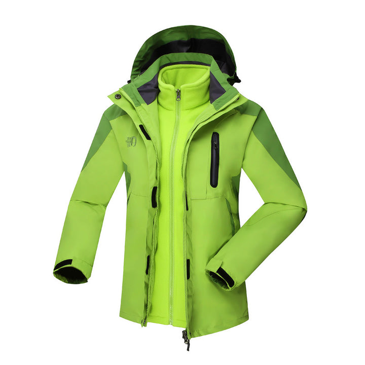 Women's three-in-one waterproof insulated hooded ski jacket with removable fleece liner – Auréline