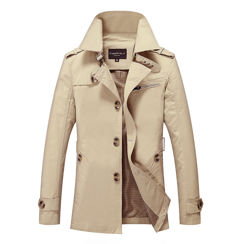 Herren lässige Trenchjacke mit praktischen Taschen und modernem Design Echoarchiv