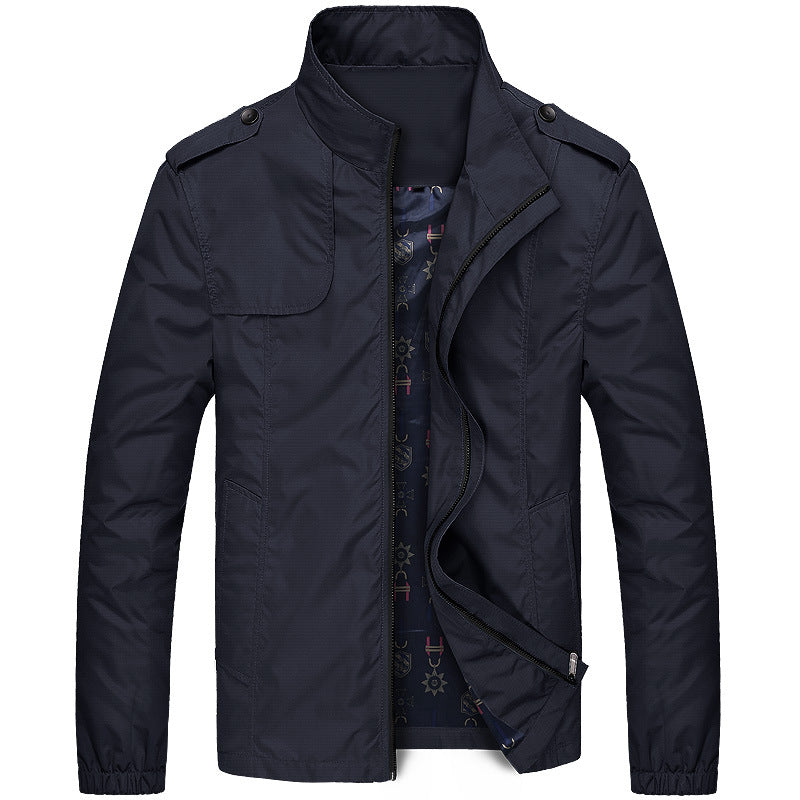 Herren Leichter Fieldblouson im Slim-Fit mit Stehkragen und Schulterklappen Echoarchiv