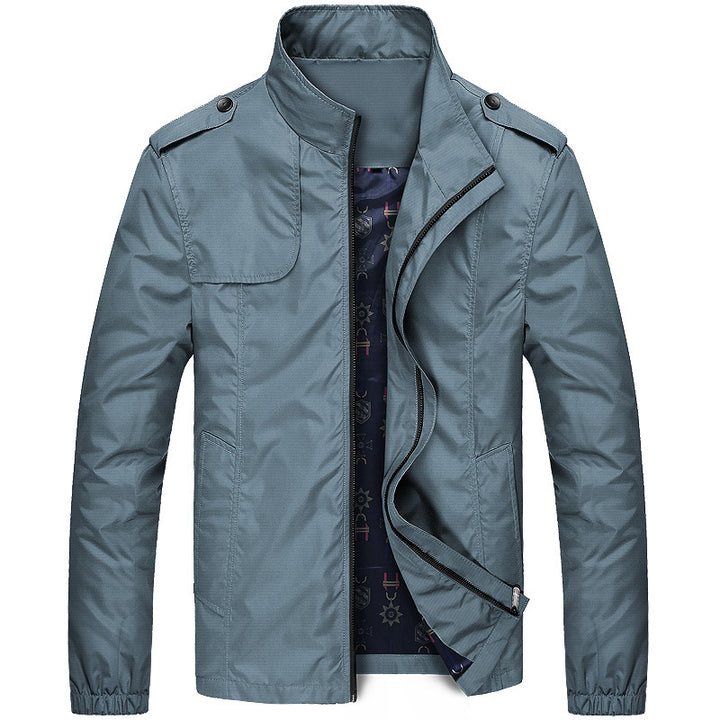 Herren Leichter Fieldblouson im Slim-Fit mit Stehkragen und Schulterklappen Echoarchiv
