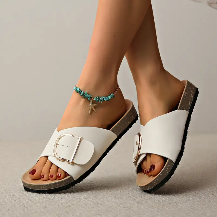 Orthopädische Flache Sandalen mit Verstellbaren Riemen – Sorelia