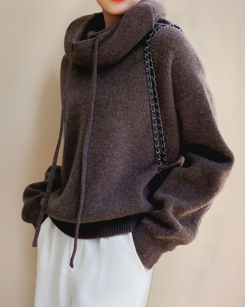 Echoarchiv | Merino Wol Trollenhals-Pullover