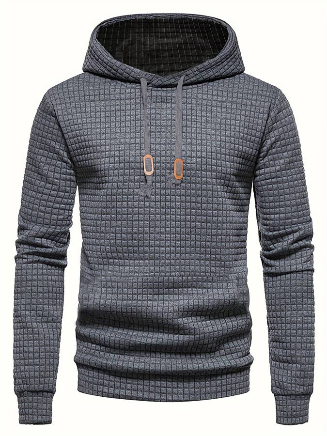 Echoarchiv - Lässiger Waffelmuster Hoodie für Männer