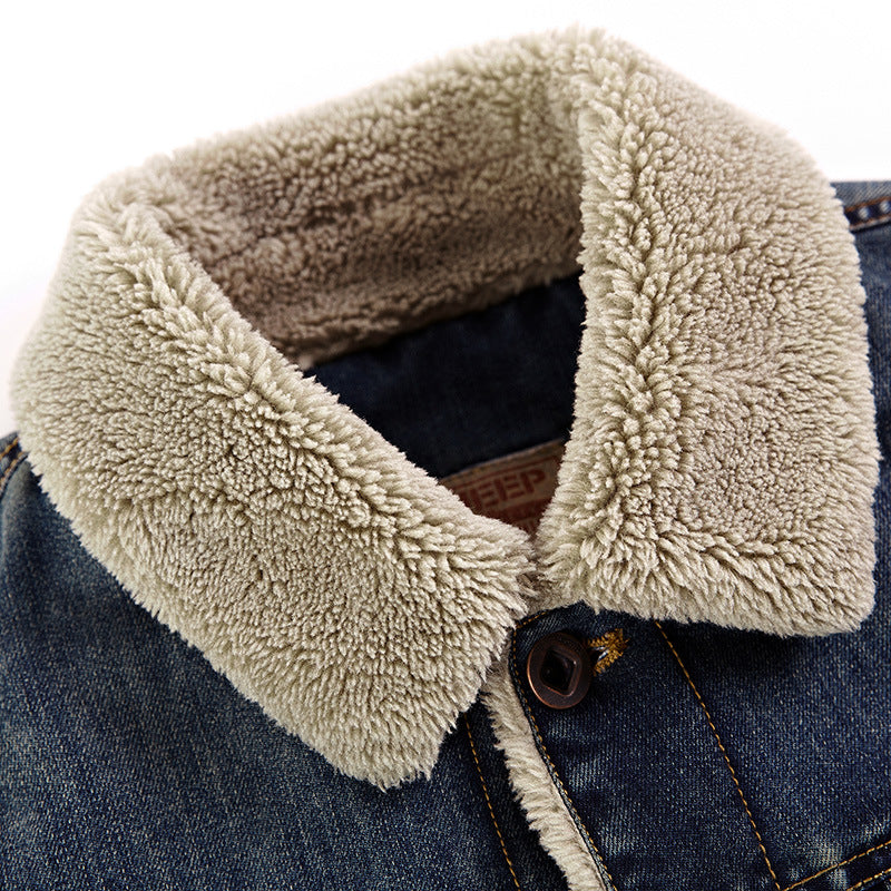 Herren Warm gefütterte Denimjacke Echo Archiv