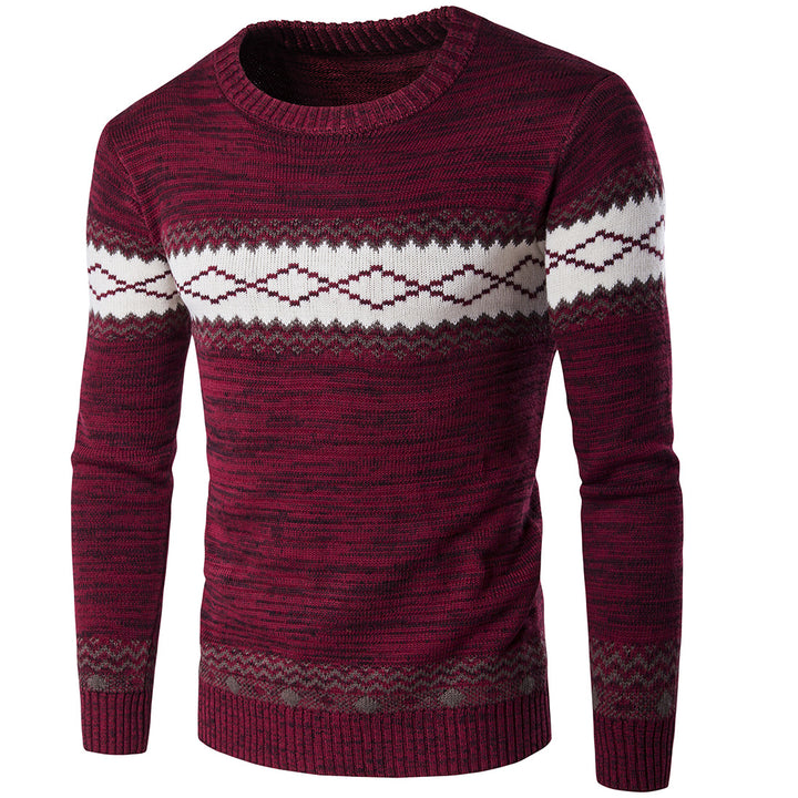 Herren modischer Strickpullover mit grafischem Muster Echoarchiv