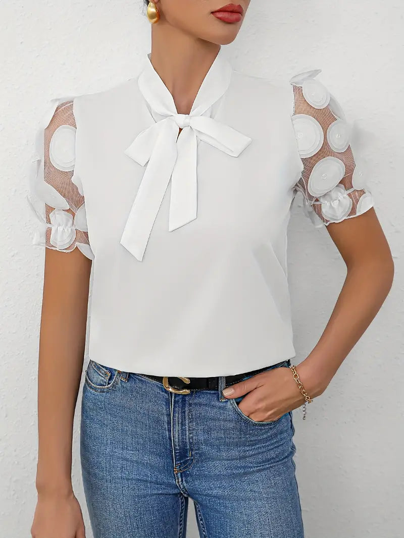 Echoarchiv | Bluse mit Transparenten Puffärmeln