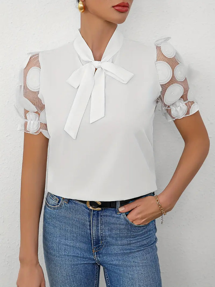 Echoarchiv | Bluse mit Transparenten Puffärmeln