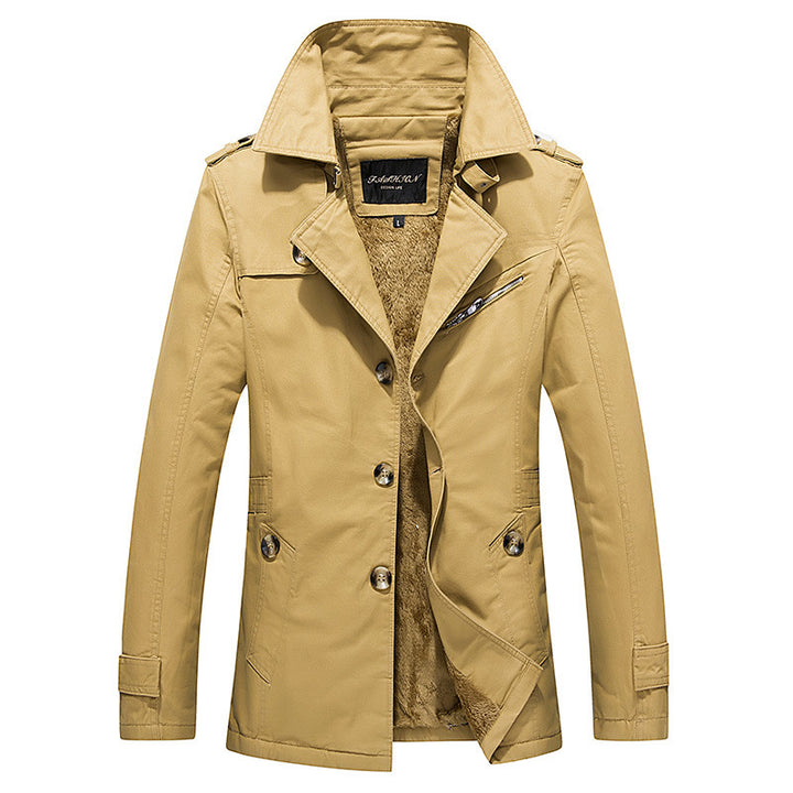 Herren Modische Trenchjacke mit Teddyfutter Echo Archiv