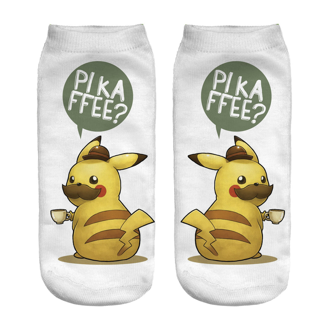 Unisex Niedrige Ankle-Socken mit Cartoon-Monster-Gesicht und weichem Baumwollmix – Norré